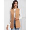 imageIDEALSANXUN Wool Long Vest for Women Sleeveless Blazer Fall Winter Jackets Trendy Open Front Cardigan Trench Coat OuterwearCamel