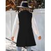 imageIDEALSANXUN Wool Long Vest for Women Sleeveless Blazer Jacket Fall Winter Trench Coat WaistcoatBlack
