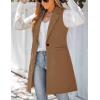 imageIDEALSANXUN Wool Long Vest for Women Sleeveless Blazer Jacket Fall Winter Trench Coat WaistcoatBrown