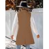 imageIDEALSANXUN Wool Long Vest for Women Sleeveless Blazer Jacket Fall Winter Trench Coat WaistcoatBrown