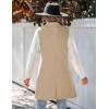 imageIDEALSANXUN Wool Long Vest for Women Sleeveless Blazer Jacket Fall Winter Trench Coat WaistcoatKhaki