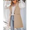 imageIDEALSANXUN Wool Long Vest for Women Sleeveless Blazer Jacket Fall Winter Trench Coat WaistcoatKhaki