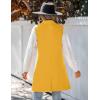 imageIDEALSANXUN Wool Long Vest for Women Sleeveless Blazer Jacket Fall Winter Trench Coat WaistcoatYellow