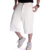 imageIDEALSANXUN Baggy Jean Shorts for Men Jorts Casual Loose Fit Long Denim ShortsWhite