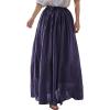 imageIDEALSANXUN Linen Skirts for Women Spring Summer Outfits A Line Elastic High Waisted Casual Lightweight Flowy Midi SkirtPurple