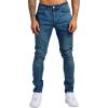 imageIDEALSANXUN Mens Slim Fit Stretch Jeans Denim Pants Casual Skinny Jean TrousersDark Blue