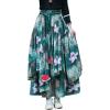 imageIDEALSANXUN Womens Elastic Waist Aline Cotton Lined Retro Maxi Hem Pleated Long SkirtsPrint 120
