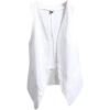 imageIDEALSANXUN Womens Linen Vest Tops Sleeveless Spring Summer Blazer JacketsWhite