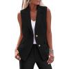 imageIDEALSANXUN Womens Vests Fashion Casual Dressy Sleeveless Blazer Suit Vest TopsBlack