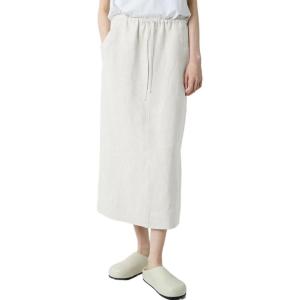 imageIDEALSANXUN Linen Skirts for Women Spring Summer Casual Trendy Elastic High Waisted Cotton Midi Skirt with PocketsWhite