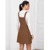 imageIDEALSANXUN Womens Button Down Corduroy Overall Dress with PocketsBrown