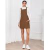 imageIDEALSANXUN Womens Button Down Corduroy Overall Dress with PocketsBrown