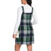 imageIDEALSANXUN Womens Plaid Overall Dress Fall Winter V Neck Sleeveless Pinafore Jumper Dress OverallsGreen