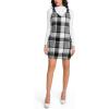imageIDEALSANXUN Womens Plaid Overall Dress Fall Winter V Neck Sleeveless Pinafore Jumper Dress OverallsGrey