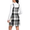 imageIDEALSANXUN Womens Plaid Overall Dress Fall Winter V Neck Sleeveless Pinafore Jumper Dress OverallsGrey
