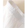 imageIDEALSANXUN White Linen Skirts for Women 2024 Summer Tiered Flowy A Line Elastic High Waisted Skirt with LiningWhite