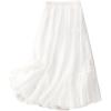 imageIDEALSANXUN White Linen Skirts for Women 2024 Summer Tiered Flowy A Line Elastic High Waisted Skirt with LiningWhite
