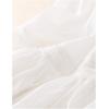 imageIDEALSANXUN White Linen Skirts for Women 2024 Summer Tiered Flowy A Line Elastic High Waisted Skirt with LiningWhite