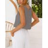 imageIDEALSANXUN Womens Linen Crop Tank Tops Cute Summer Sleeveless Cropped Linen TopsGrey