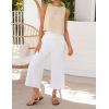 imageIDEALSANXUN Womens Linen Crop Tank Tops Cute Summer Sleeveless Cropped Linen TopsKhaki