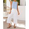 imageIDEALSANXUN Womens Linen Crop Tank Tops Cute Summer Sleeveless Cropped Linen TopsLight Blue