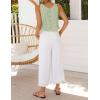 imageIDEALSANXUN Womens Linen Crop Tank Tops Cute Summer Sleeveless Cropped Linen TopsLight Green
