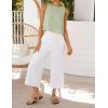 imageIDEALSANXUN Womens Linen Crop Tank Tops Cute Summer Sleeveless Cropped Linen TopsLight Green