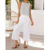 imageIDEALSANXUN Womens Linen Crop Tank Tops Cute Summer Sleeveless Cropped Linen TopsLight Grey