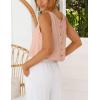 imageIDEALSANXUN Womens Linen Crop Tank Tops Cute Summer Sleeveless Cropped Linen TopsPink