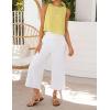 imageIDEALSANXUN Womens Linen Crop Tank Tops Cute Summer Sleeveless Cropped Linen TopsYellow