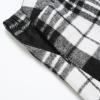 imageIDEALSANXUN Womens Plaid Mini Skirt Fall Winter High Elastic Waist Short Pencil SkirtBlackwhite