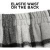 imageIDEALSANXUN Womens Plaid Mini Skirt Fall Winter High Elastic Waist Short Pencil SkirtGrey New