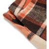 imageIDEALSANXUN Womens Plaid Mini Skirt Fall Winter High Elastic Waist Short Pencil SkirtOrange
