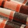 imageIDEALSANXUN Womens Plaid Mini Skirt Fall Winter High Elastic Waist Short Pencil SkirtOrange