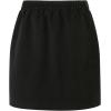 imageIDEALSANXUN Womens Plaid Mini Skirt Fall Winter High Elastic Waist Short Pencil SkirtPure Black