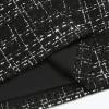 imageIDEALSANXUN Womens Plaid Mini Skirt Fall Winter High Elastic Waist Short Pencil SkirtTweed Black