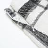 imageIDEALSANXUN Womens Plaid Mini Skirt Fall Winter High Elastic Waist Short Pencil SkirtWhiteblack