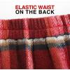 imageIDEALSANXUN Womens Plaid Mini Skirt Fall Winter High Elastic Waist Short Pencil SkirtWine