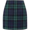 imageIDEALSANXUN Women Plaid Mini Skirts Trendy High Waisted Bodycon Pencil Wool Short SkirtsGreen