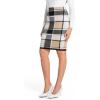 imageIDEALSANXUN Womens Knee Length Plaid Skirt Fall Winter High Waisted Bodycon Pencil Sweater SkirtBrown New
