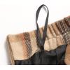 imageIDEALSANXUN Plaid Skirts for Womens Fall Winter High Waist Aline Pleated Midi SkirtsBrown