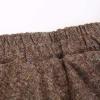 imageIDEALSANXUN Plaid Skirts for Womens Fall Winter High Waist Aline Pleated Midi SkirtsCoffee