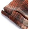 imageIDEALSANXUN Plaid Skirts for Womens Fall Winter High Waist Aline Pleated Midi SkirtsOrange