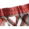 imageIDEALSANXUN Plaid Skirts for Womens Fall Winter High Waist Aline Pleated Midi SkirtsWine