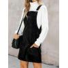 imageIDEALSANXUN Womens Corduroy Overall Dress Fall Winter Casual Jumper Pinafore Mini DressBlack