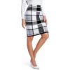 imageIDEALSANXUN Womens Knee Length Plaid Skirt Fall Winter High Waisted Bodycon Pencil Sweater SkirtGrey