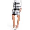 imageIDEALSANXUN Womens Knee Length Plaid Skirt Fall Winter High Waisted Bodycon Pencil Sweater SkirtGrey