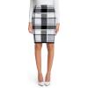 imageIDEALSANXUN Womens Knee Length Plaid Skirt Fall Winter High Waisted Bodycon Pencil Sweater SkirtGrey