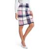 imageIDEALSANXUN Womens Knee Length Plaid Skirt Fall Winter High Waisted Bodycon Pencil Sweater SkirtPink
