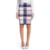 imageIDEALSANXUN Womens Knee Length Plaid Skirt Fall Winter High Waisted Bodycon Pencil Sweater SkirtPink
